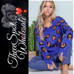 Pre-Order🧣Fall Fashion🧣Animal Distressed Sweater